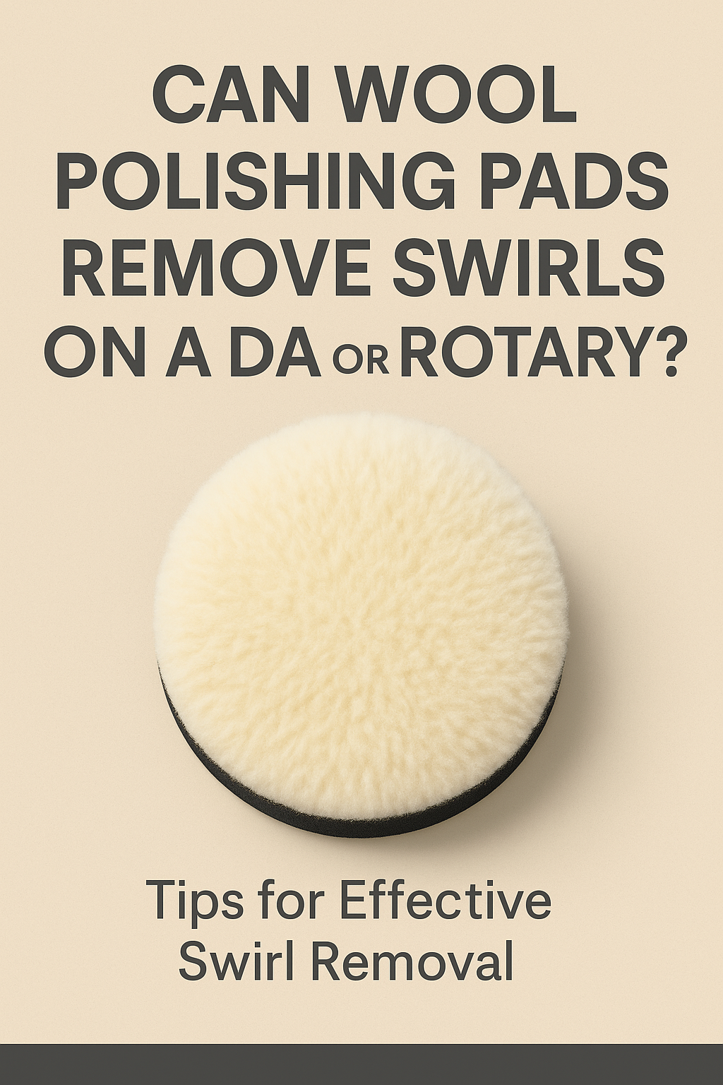 Can Wool Polishing Pads Remove Swirls on a DA or Rotary?